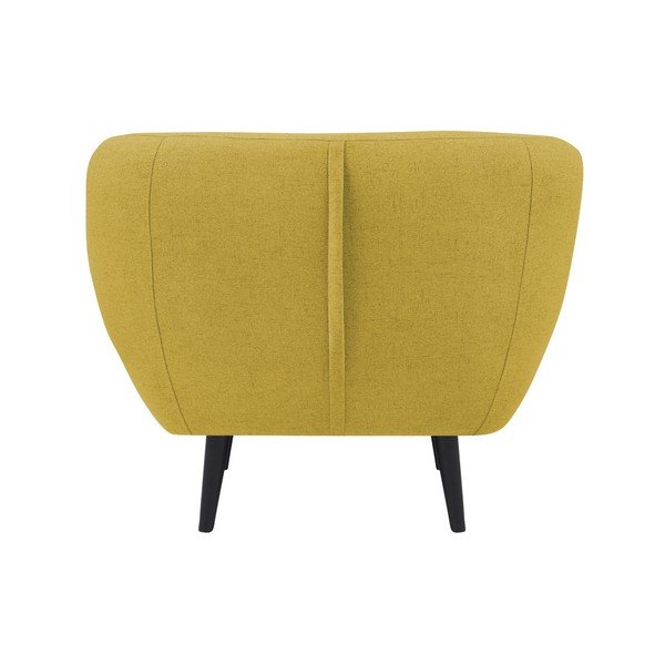 Žluté křeslo s hnědými nohami Mazzini Sofas Piemont-image-1