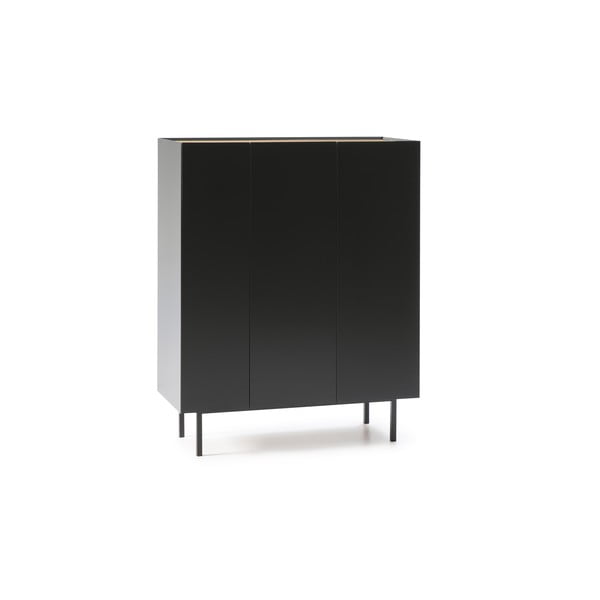 Černá vysoká komoda v dekoru dubu 95x120 cm Arista – Teulat-image-2