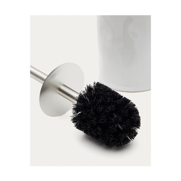 Krémová keramická WC štětka Savel – Kave Home-image-3
