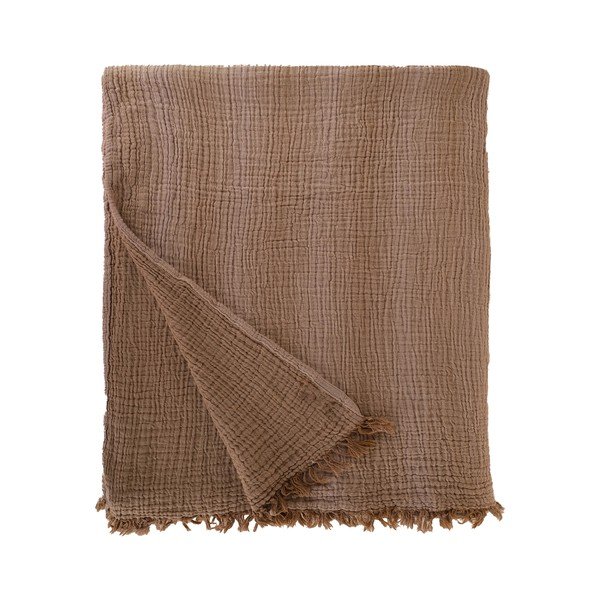 Béžový bavlněný přehoz přes postel Buldan's Kanyon, 220 x 240 cm-image-2