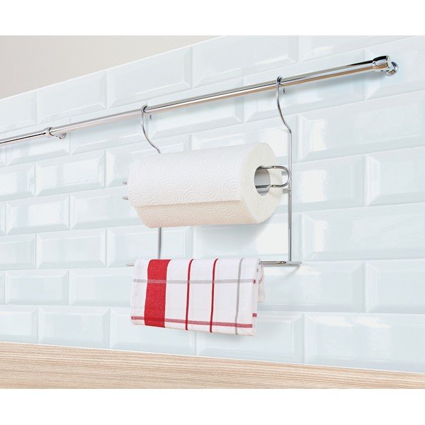 Závěsný držák na kuchyňské utěrky z pochromované oceli ve stříbrné barvě Lonardo – Metaltex-image-2