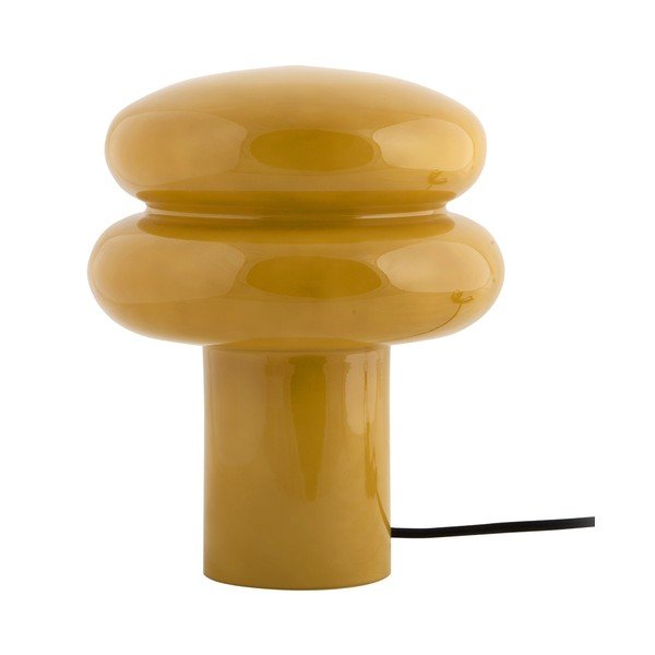 Okrově žlutá skleněná stolní lampa (výška 24 cm) Incesante – Leitmotiv