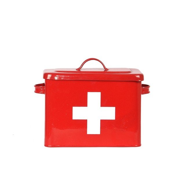 Červená plechová dóza LABEL51 Firt Aid-image-2