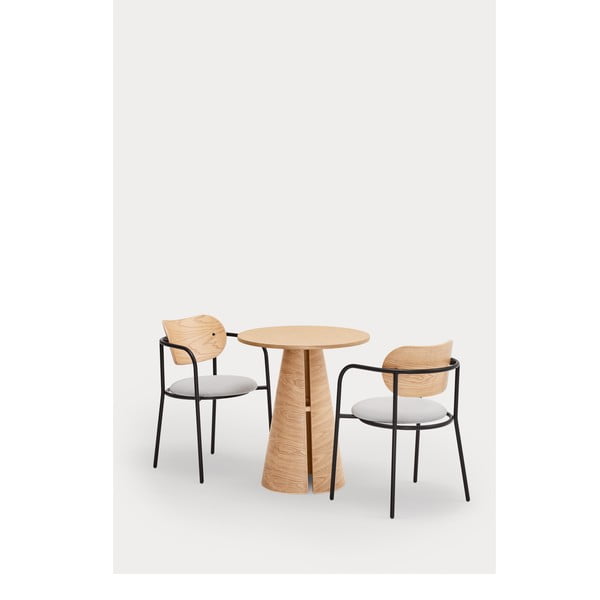 Kulatý jídelní stůl v dekoru dubu v přírodní barvě ø 65 cm Cep – Teulat-image-3