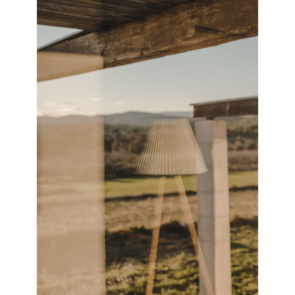 Stojací lampa v přírodní barvě s textilním stínidlem (výška 149 cm) Benicarlo – Kave Home-image-2