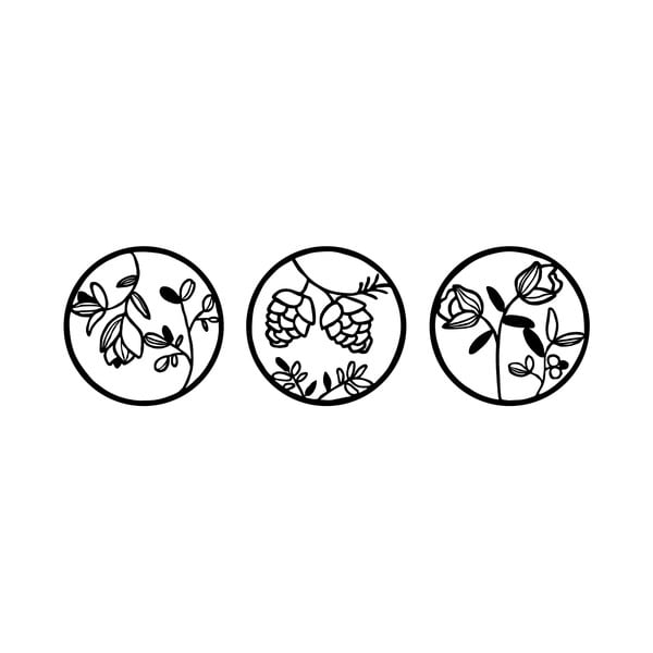 Kovová nástěnná dekorace Floral – Wallity-image-2