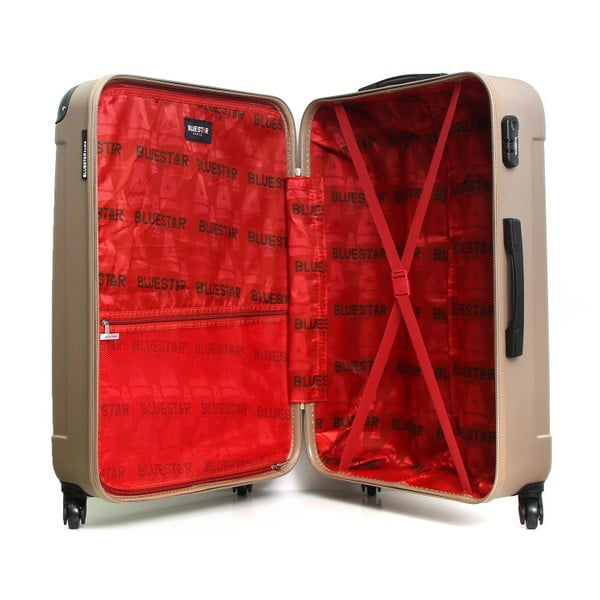 Cestovní kufr ve zlatobéžové barvě na kolečkách Bluestar, 32 l-image-4