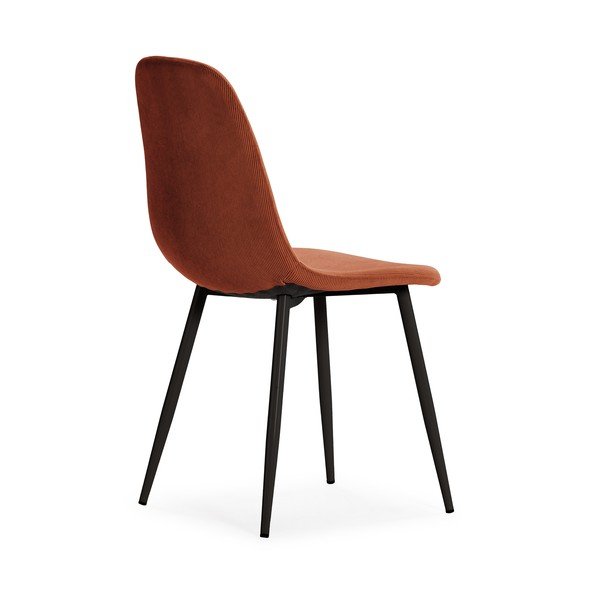 Čalouněné jídelní židle v sadě 4 ks v terakotové barvě Minka – Marckeric-image-2