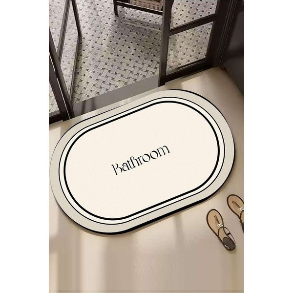 Krémová koupelnová předložka 60x100 cm Farbelle – Foutastic-image-1