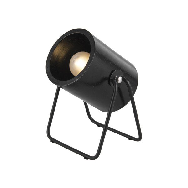 Černá stolní lampa Leitmotiv Hefty Round-image-1