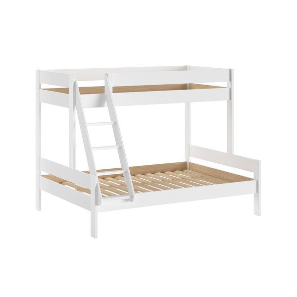 Bílá patrová dětská postel s roštem 140x200/90x200 cm Primo – Vipack