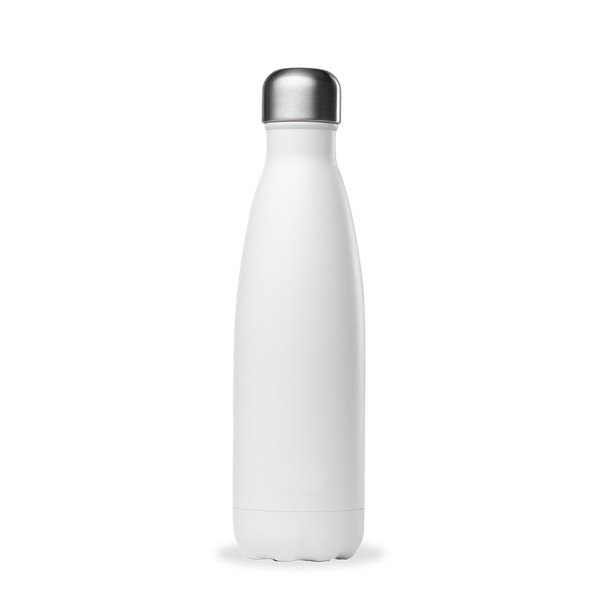 Bílá cestovní nerezová lahev 500 ml Matt - Qwetch-image-2