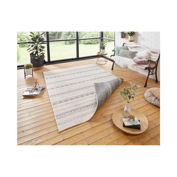 Šedo-krémový venkovní koberec NORTHRUGS Bahamas, 80 x 350 cm-image-4