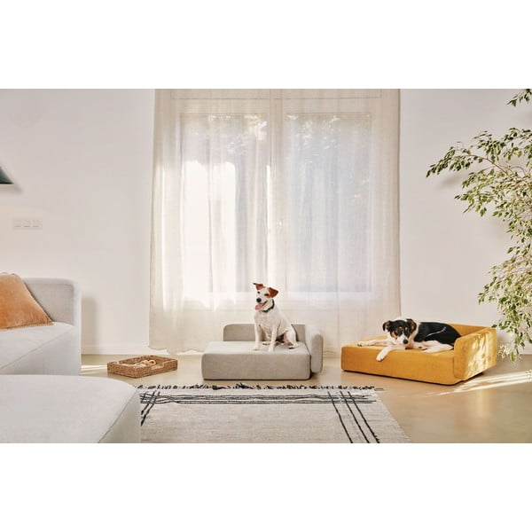 Pelíšek pro psy v hořčicové barvě 96x70 cm Bowie - Kave Home-image-3