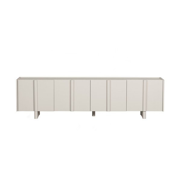Krémový modulární TV stolek z borovicového dřeva 200x53 cm Basu – WOOOD