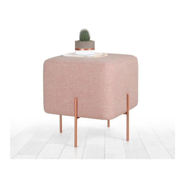 Světle růžový taburet Copper – Artie-image-2