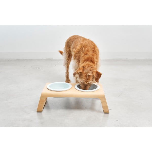 Set misek s podstavcem pro psa Desco Ash Natural M – MiaCara-image-3