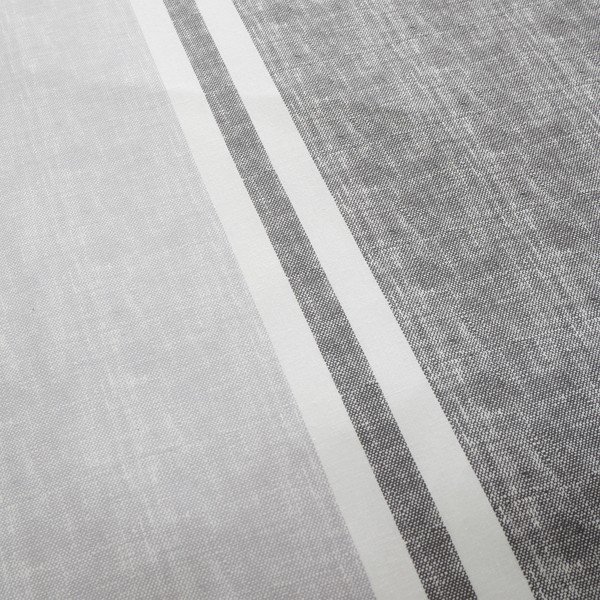 Šedé povlečení na jednolůžko 135x200 cm Banded Stripe - Catherine Lansfield-image-4