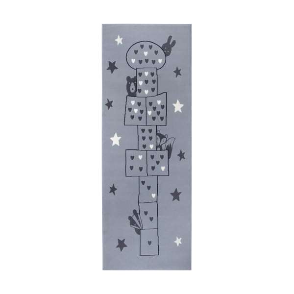 Dětský šedý koberec Hanse Home Adventures Jump, 100 x 250 cm
