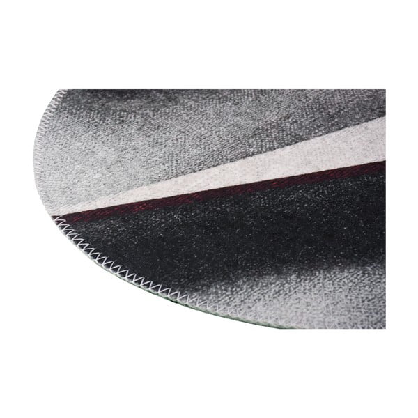 Černo-bílý pratelný kulatý koberec ø 80 cm – Vitaus-image-2