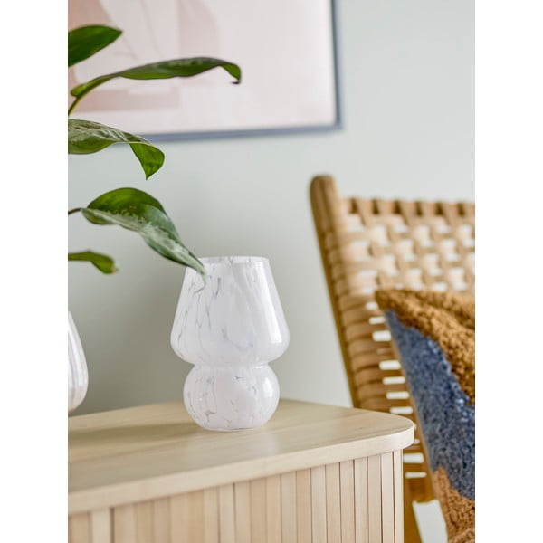 Bílá skleněná váza Halim – Bloomingville-image-2