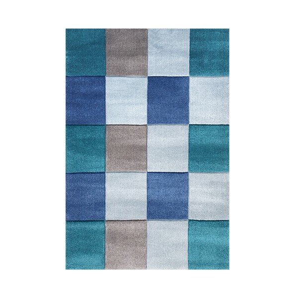 Modrý dětský koberec Happy Rugs Patchwork, 120 x 180 cm