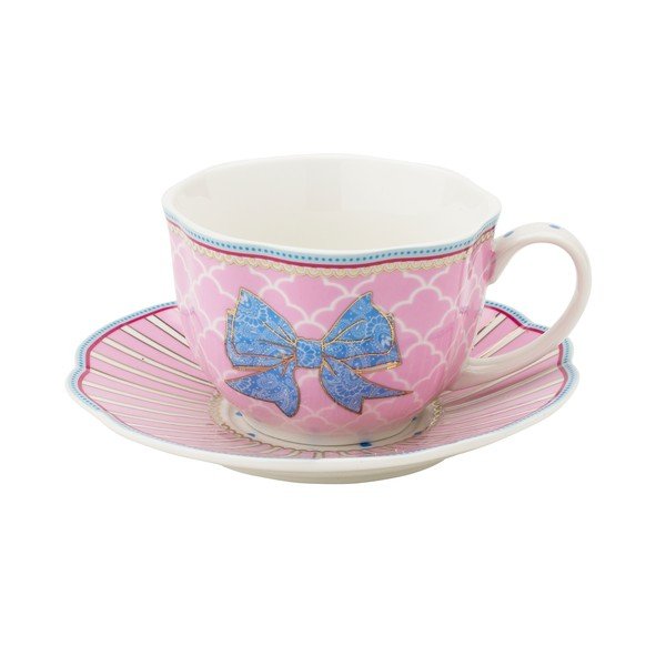 Porcelánový šálek s podšálkem Bowie od Lisbeth Dahl, 2 ks-image-1