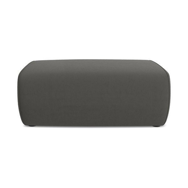 Tmavě šedá sametová podnožka Kapua – Makamii