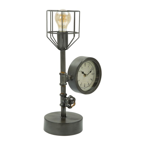 Stolní lampa s hodinami Mauro Ferretti Industry Clock, 26 x 45 cm