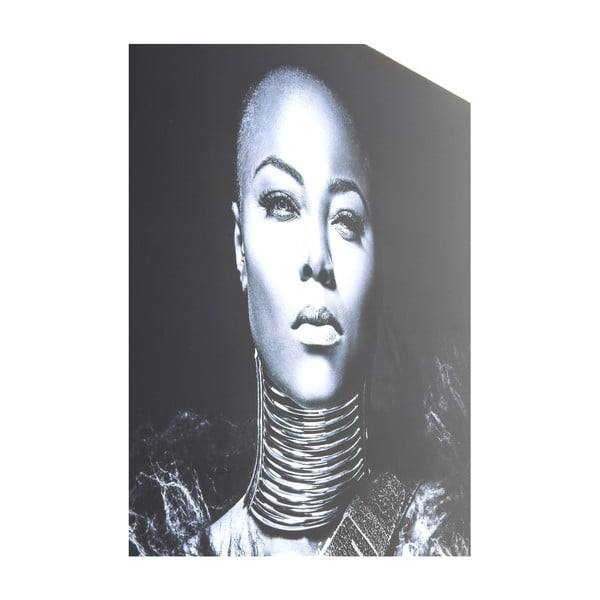 Zasklený černobílý obraz Kare Design Lady Knight, 150 x 100 cm-image-2