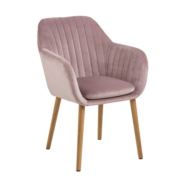 Růžová jídelní židle Actona Emilia Vic