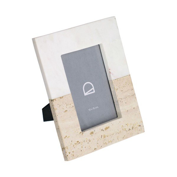 Bílý kamenný stojací rámeček 18x23 cm Uria – Kave Home