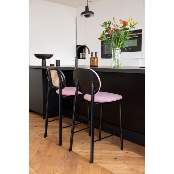 Černá/světle růžová barová židle 94 cm Spike – Zuiver-image-1