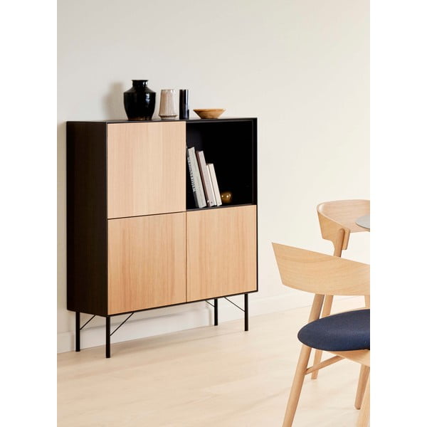 Černá vysoká komoda 90.8x110.8 cm Edge by Hammel - Hammel Furniture-image-1