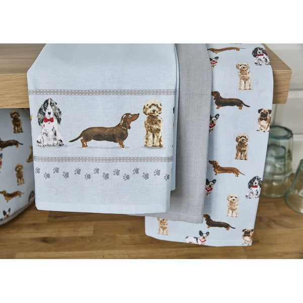 Utěrky a chňapka v sadě 4 ks Curious Dogs – Cooksmart ®-image-3