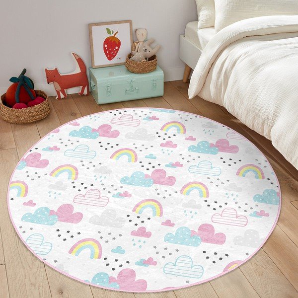 Bílý dětský koberec ø 120 cm Comfort – Mila Home-image-1