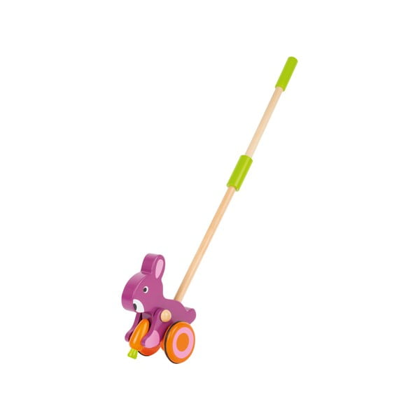 Dřevěná hračka na tyči Legler Animal Hare with Carrot