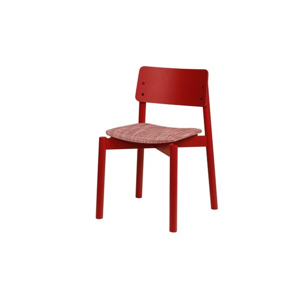 Červená stohovatelná jídelní židle Wem – noo.ma