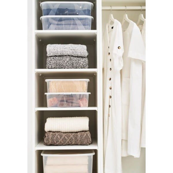 Plastový úložný box s víkem 12 l Lona - Rotho-image-3