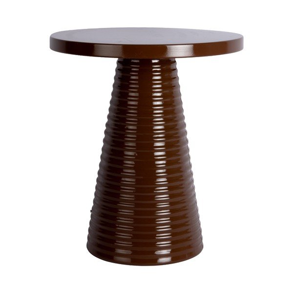 Kovový kulatý odkládací stolek ø 40 cm Catania Ribbed – Leitmotiv
