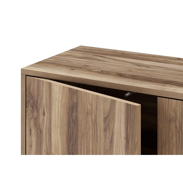 TV stolek v dekoru ořechu v přírodní barvě 160x51 cm Laila – Marckeric-image-4