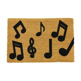 Rohožka z přírodního kokosového vlákna Artsy Doormats Music Notes, 40 x 60 cm