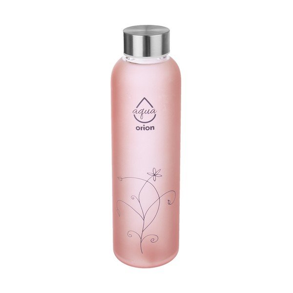 Růžová skleněná lahev 600 ml Adela – Orion-image-3