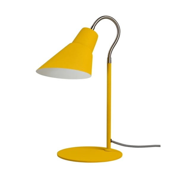 Hořčicově žlutá stolní lampa Wild Wood Gooseneck