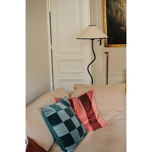 Bílá/černá látková stmívatelná stojací lampa (výška 148 cm) Juliet – Jotex-image-3