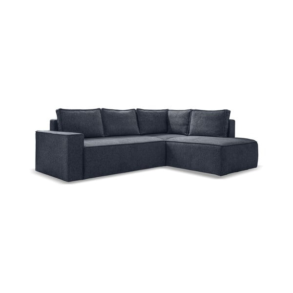 Tmavě modrá rozkládací rohová pohovka (pravý roh) Brave Dave – Miuform