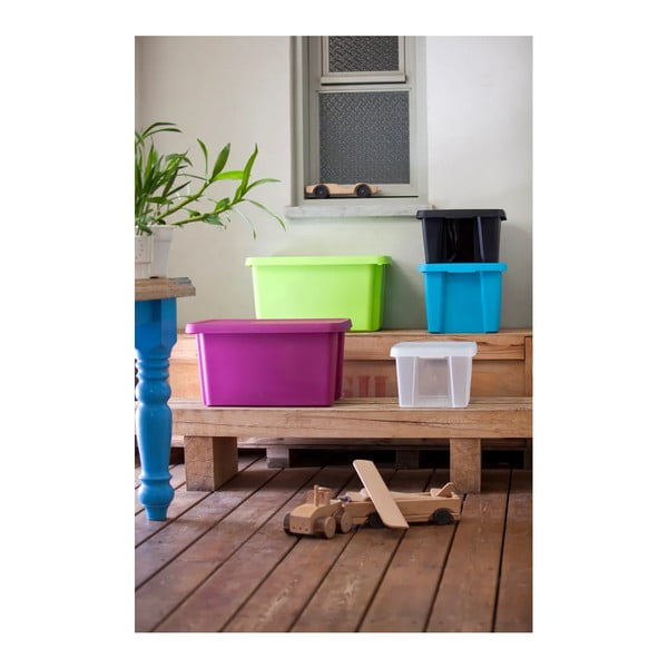 Modrý úložný box s víkem Curver Essentials, 26 l-image-3