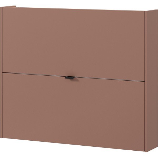 Hnědý výklopný/závěsný botník v dekoru dubu 100x83x18 cm Ameca – Germania