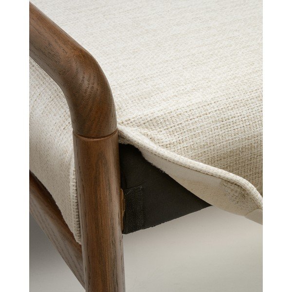 Krémová/v přírodní barvě žinylková lavice Macaret – Kave Home-image-4