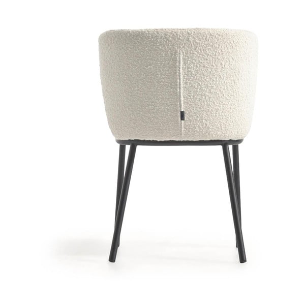 Bílé čalouněné jídelní křeslo Ciselia – Kave Home-image-3